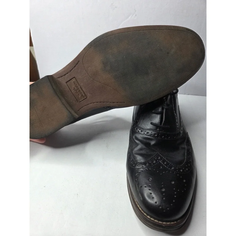 Dockers Mens Black Wingtip Brogue Oxford Dress‎ Shoes 13M 90-36584